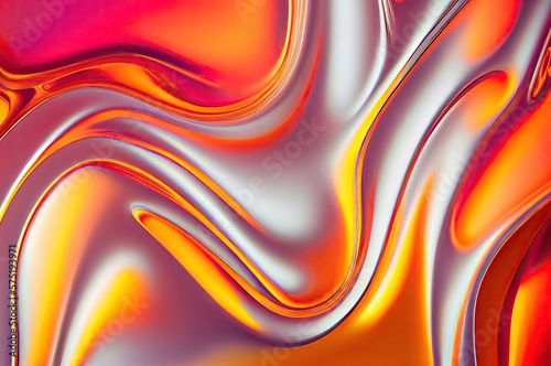 Orange Shiny Background Generative AI