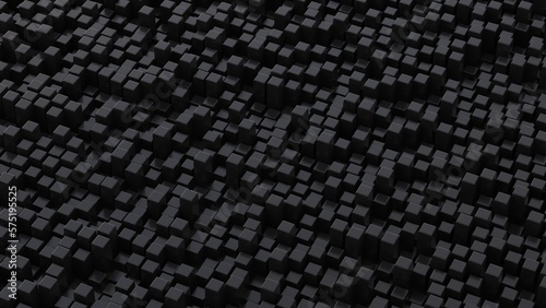 3D Futuristic cubes dark bl...