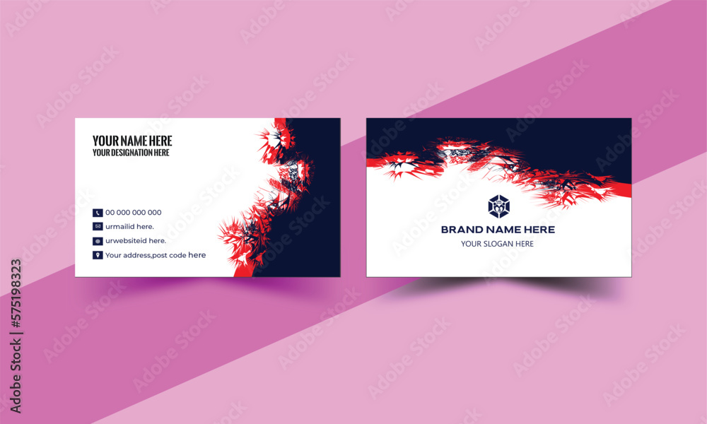 Luxury business card, Elegant business card, Vector business card and template, Clean and simple layout, Personal use business card. Double side creative business card, Vertical layout.
