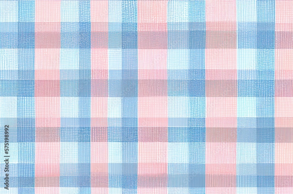 Plaid Pink Blue Pastel Texture Generative AI Plaid Pink Blue Pastel Texture Generative AI