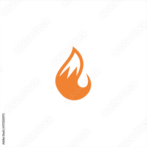 The fox logo formed with lines and shapes of different thickness creates a fox logo in orange color.