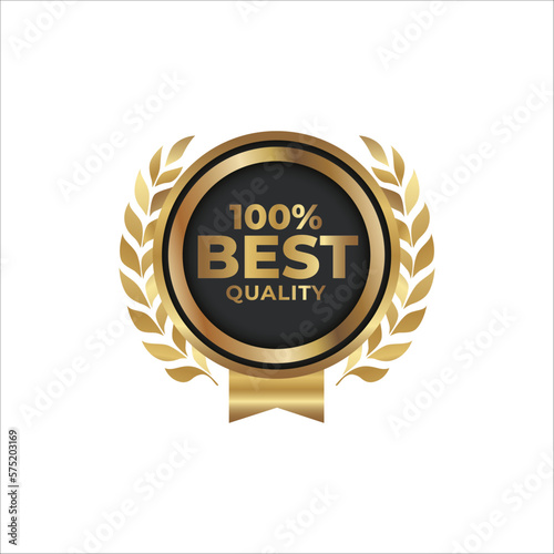 Best quality 100 percent guaranteed golden label, vector illustration. Best for product promotions.