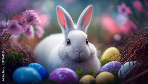 easter bunny with eggs © Demencial Studies