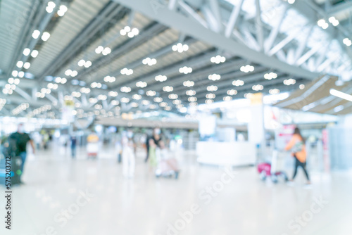 abstract blur airport terminal for background © topntp
