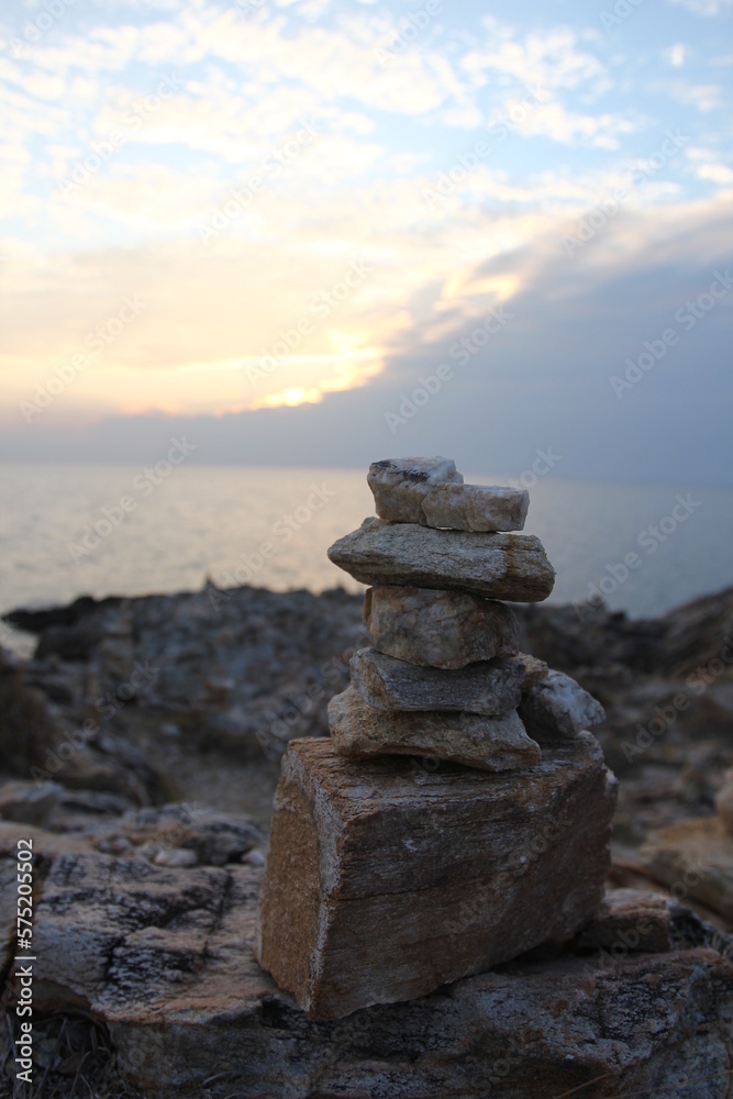 Closeup of a stack of stones,Cairn Stacks Closeup of a stack of stones,Cairn Stacks
