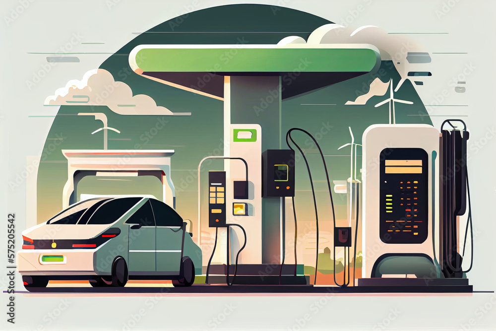 Electric vehicle charging stations for electric cars and charging stations for electric cars of