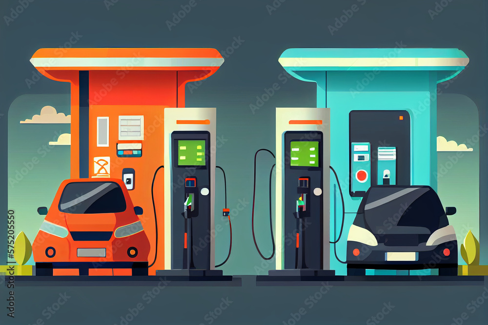 Electric vehicle charging stations for electric cars and charging stations for electric cars of