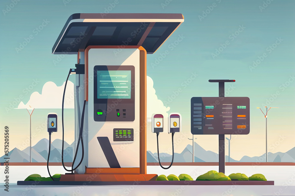 Electric vehicle charging stations for electric cars and charging stations for electric cars of