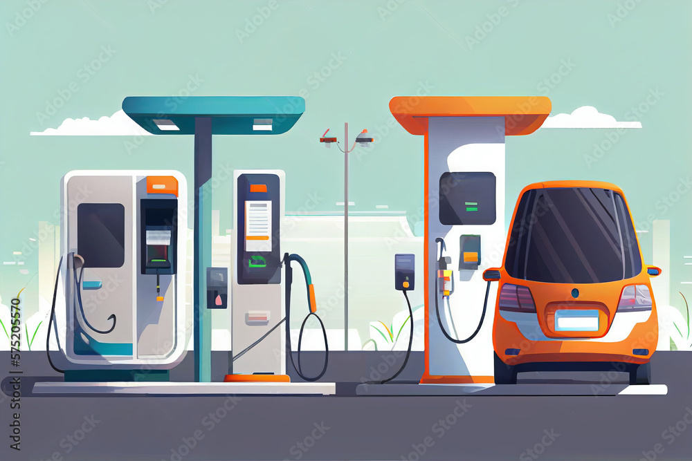 Electric vehicle charging stations for electric cars and charging stations for electric cars of