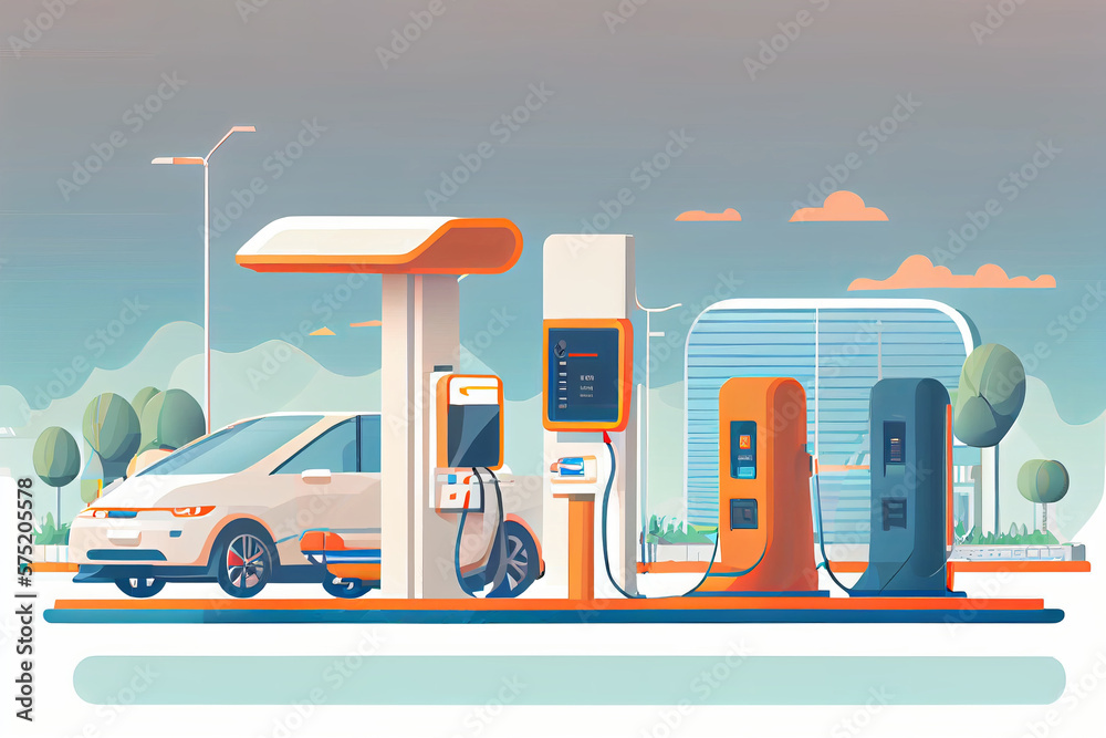 Electric vehicle charging stations for electric cars and charging