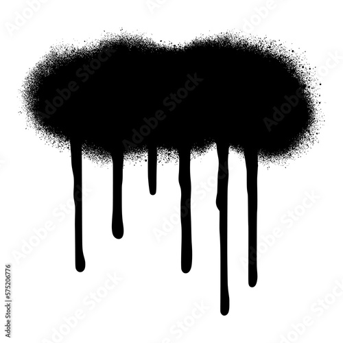 graffiti Spray painted lines Black ink splatters isolated on white background.