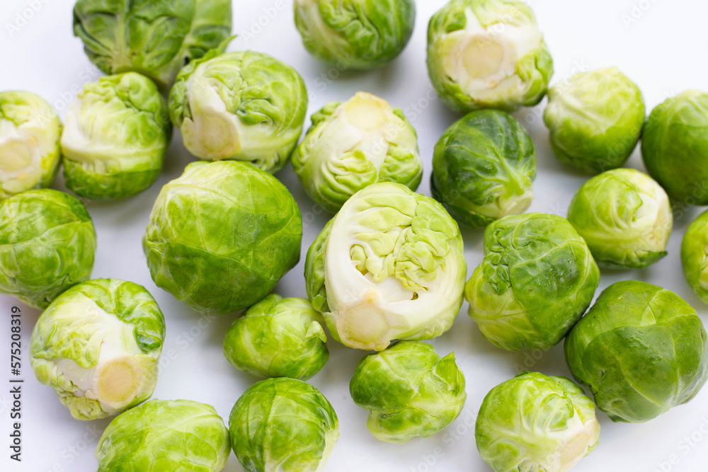 Fresh brussels sprouts. Organic vegetables Fresh brussels sprouts. Organic vegetables