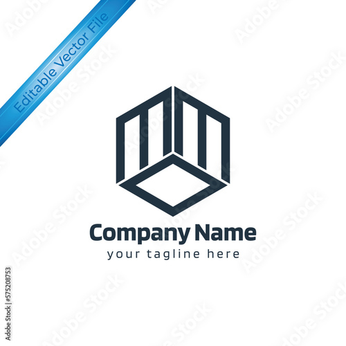 MMO letter mark logo - Abstract vector icon design