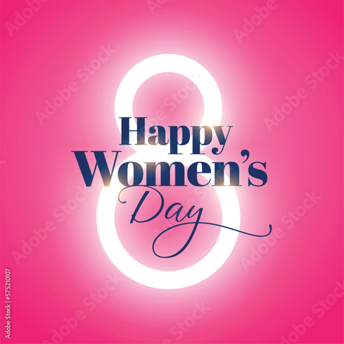 celebrate women's day event with glowing neon effect