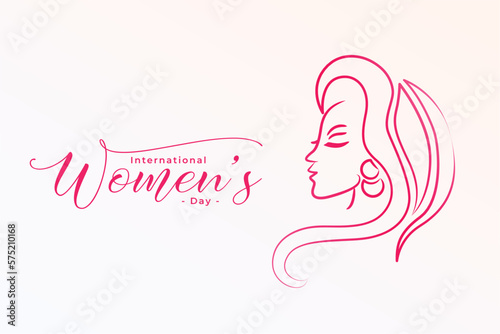 Empty Templatehappy women s day background with decorative lady face design