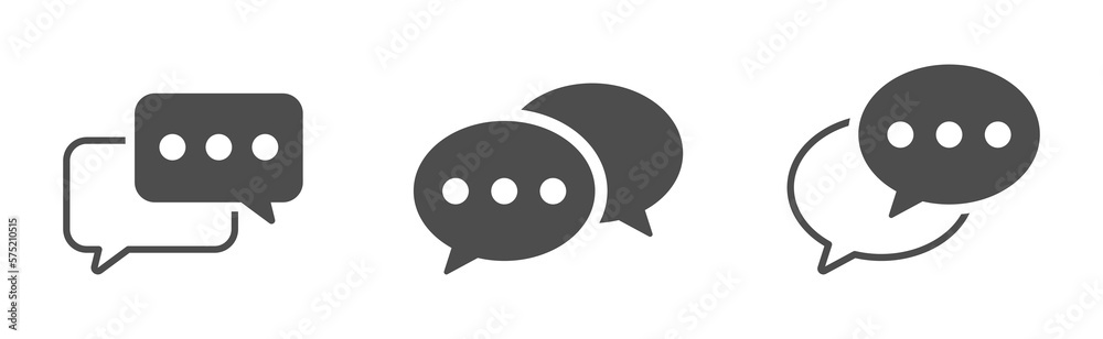 Fototapeta premium Chat vector icons set