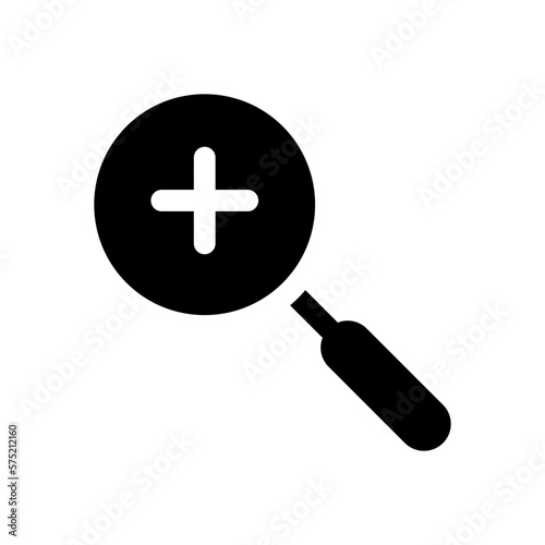 Zoom in magnifying glass icon