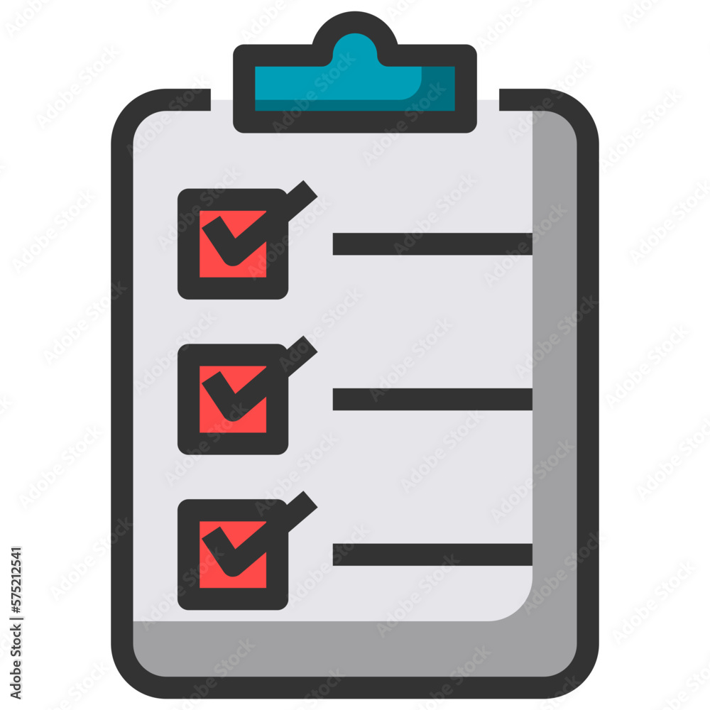 Simple inventory filled outline icon, list of product related concept on the white background Simple inventory filled outline icon, list of product related concept on the white background