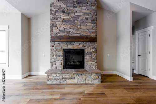 house with fireplace