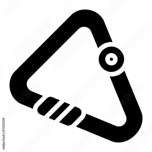 carabiner glyph icon
