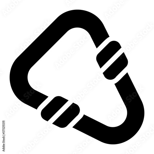 carabiner glyph icon
