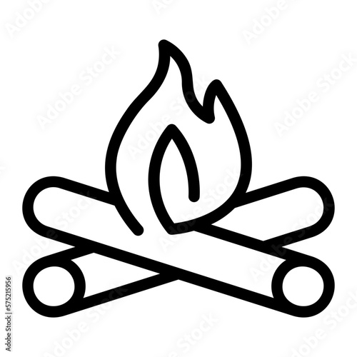 campfire line icon