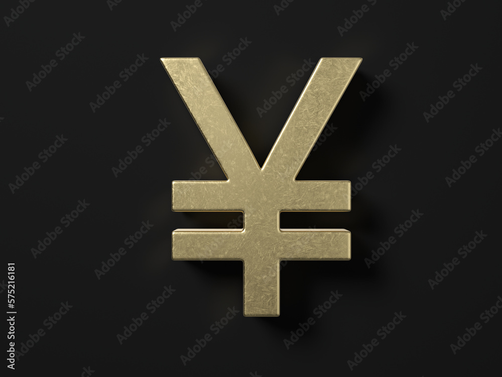Gold yen symbol Gold yen symbol