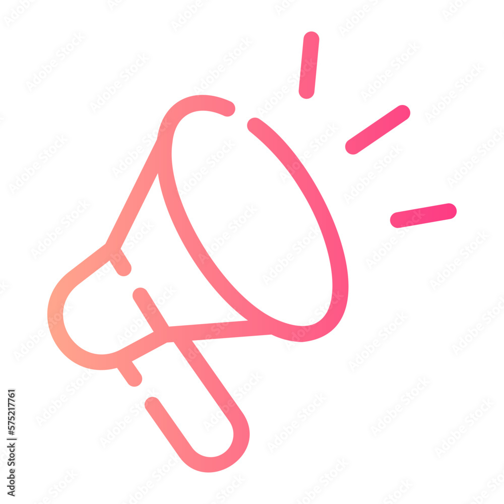megaphone gradient icon megaphone gradient icon