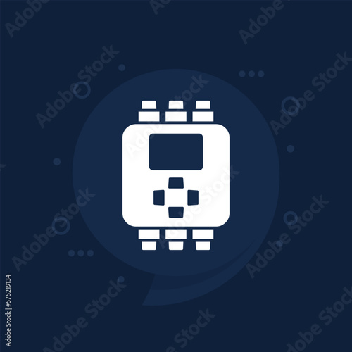 PLC vector icon, Programmable logic controller
