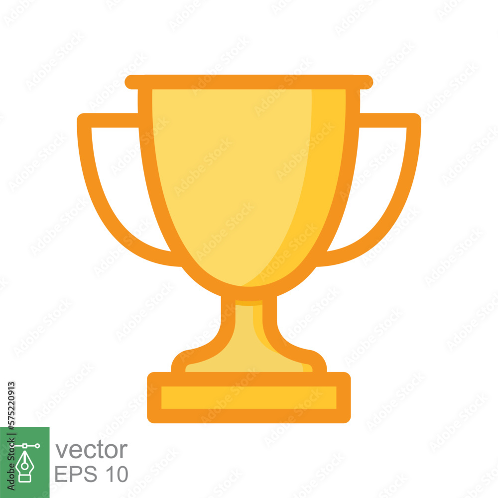 Trophy icon. Simple filled outline style for app and web design element. Winner, award, cup, champ, contest, prize, won concept. Vector illustration isolated on white background. EPS 10. Trophy icon. Simple filled outline style for app and web design element. Winner, award, cup, champ, contest, prize, won concept. Vector illustration isolated on white background. EPS 10.