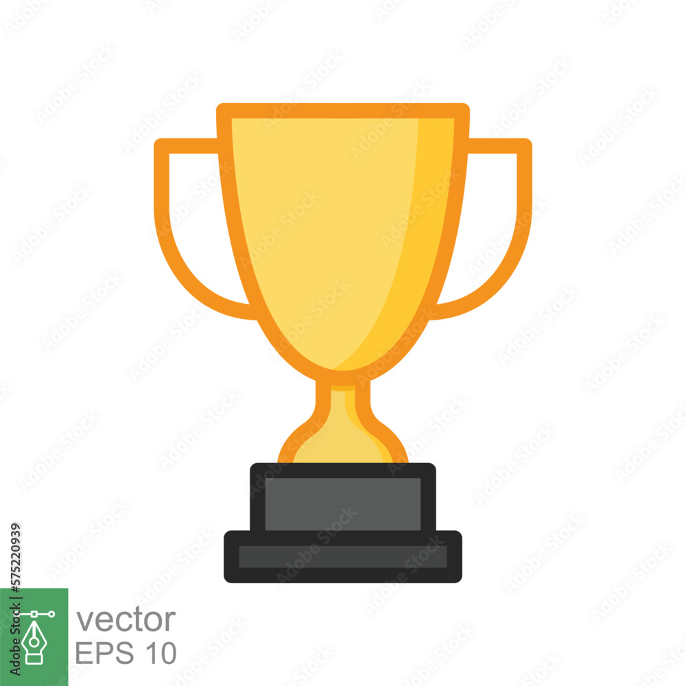 Trophy icon. Simple filled outline style for app and web design element. Winner, award, cup, champ, contest, prize, won concept. Vector illustration isolated on white background. EPS 10. Trophy icon. Simple filled outline style for app and web design element. Winner, award, cup, champ, contest, prize, won concept. Vector illustration isolated on white background. EPS 10.