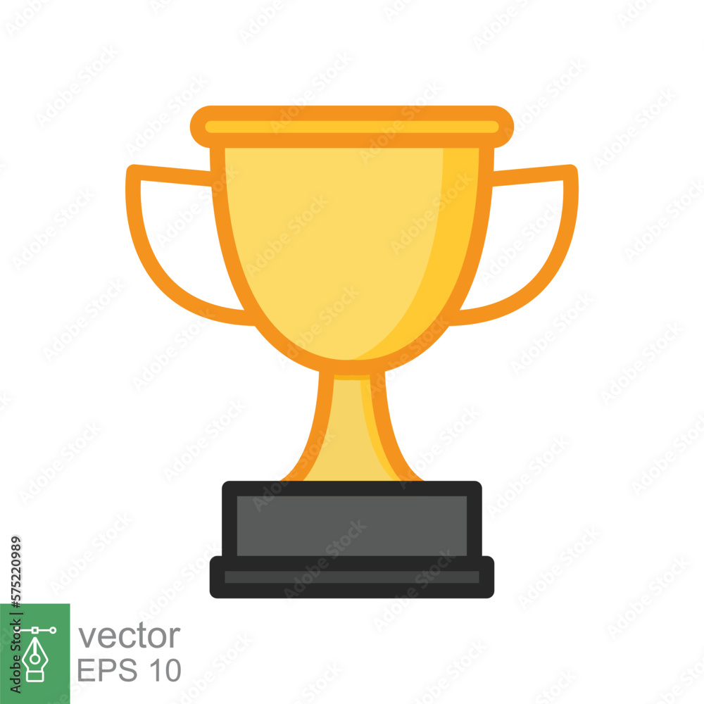 Trophy icon. Simple filled outline style for app and web design element. Winner, award, cup, champ, contest, prize, won concept. Vector illustration isolated on white background. EPS 10. Trophy icon. Simple filled outline style for app and web design element. Winner, award, cup, champ, contest, prize, won concept. Vector illustration isolated on white background. EPS 10.