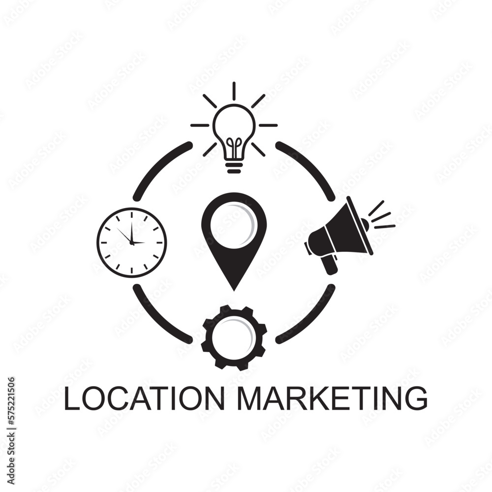 location marketing icon , business icon location marketing icon , business icon