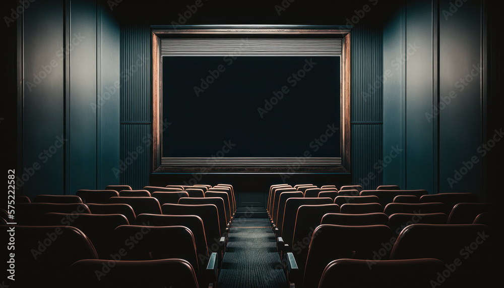 Fototapeta premium a movie theater, back view