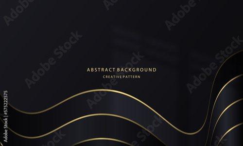 Abstract Background Geometric Gradinet Waves 3D Luxury Gold Line Color Blue Navy Elegant Modern EPS 10