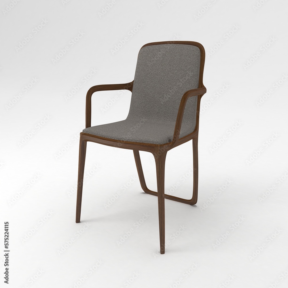 Armchair side view, modern designer furniture, Chair isolated on white background Armchair side view, modern designer furniture, Chair isolated on white background