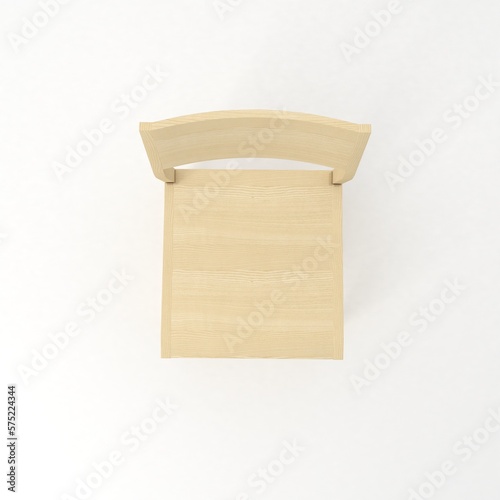 Armchair top view, modern designer furniture, Chair isolated on white background