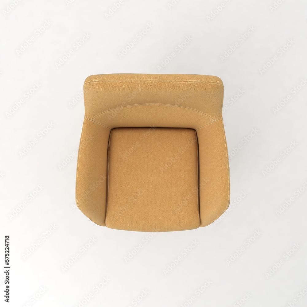 Office Chair top view, modern designer furniture, Chair isolated on white background Office Chair top view, modern designer furniture, Chair isolated on white background