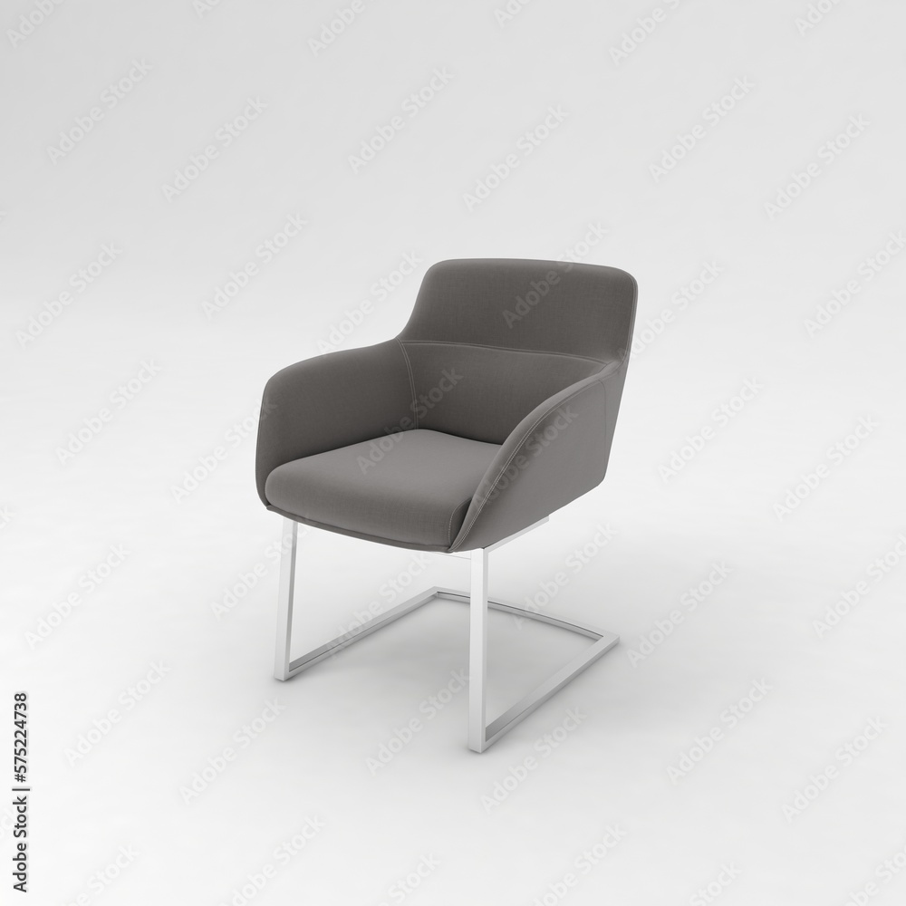 Office Chair side view, modern designer furniture, Chair isolated on white background Office Chair side view, modern designer furniture, Chair isolated on white background
