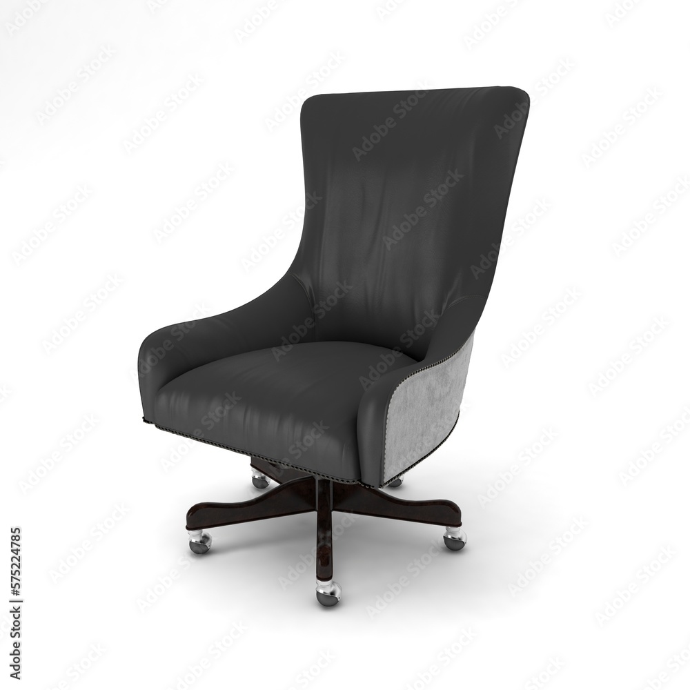 Office Chair side view, modern designer furniture, Chair isolated on white background Office Chair side view, modern designer furniture, Chair isolated on white background