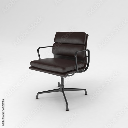 Office Chair side view, modern designer furniture, Chair isolated on white background
