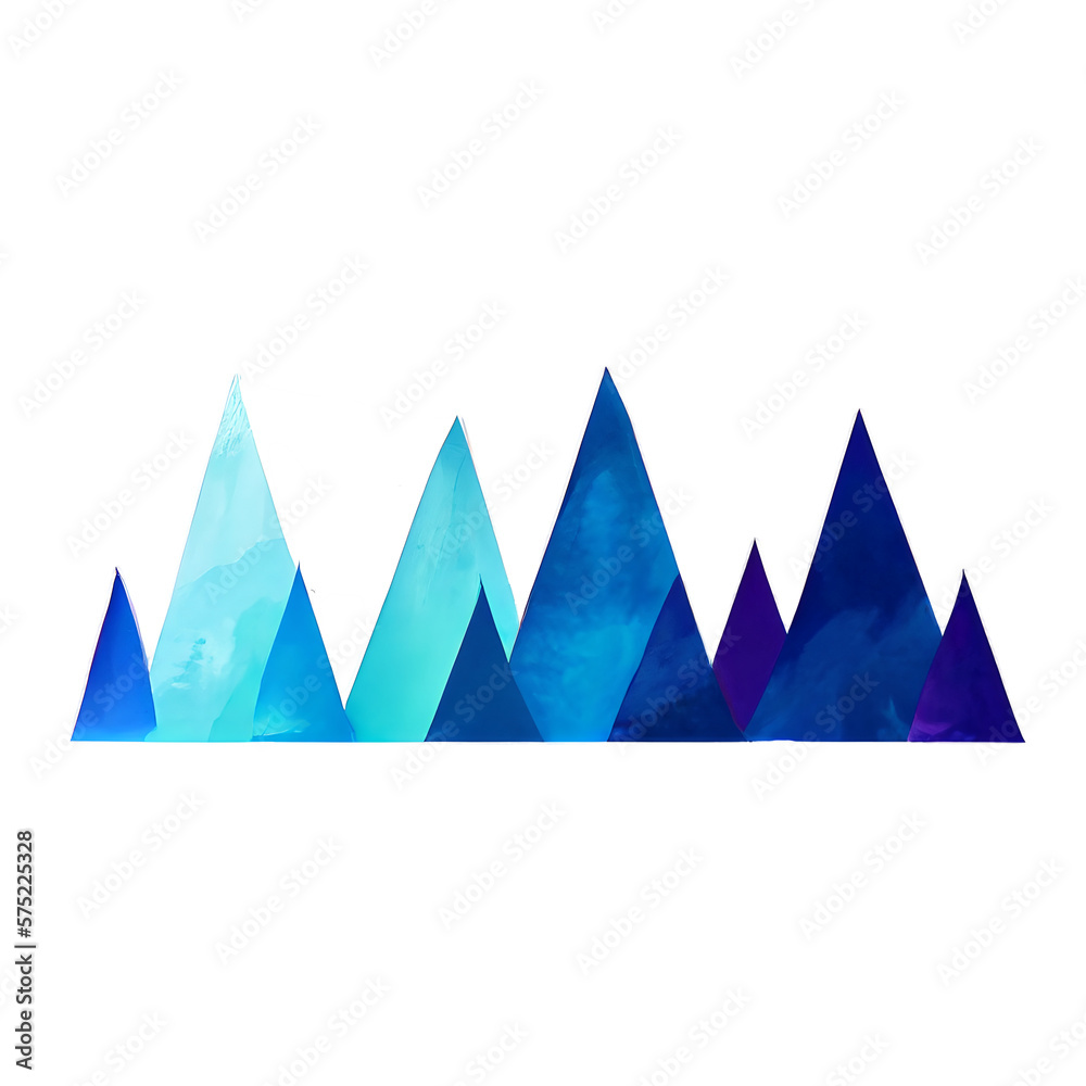 mountain landscape watercolor, transparanc background, generative ai mountain landscape watercolor, transparanc background, generative ai