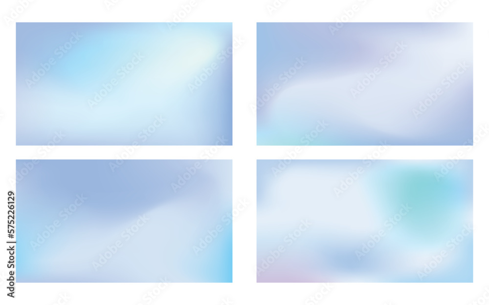 Obraz premium Gradients in pastel colors. Set of vector gradients. For covers, wallpapers background
