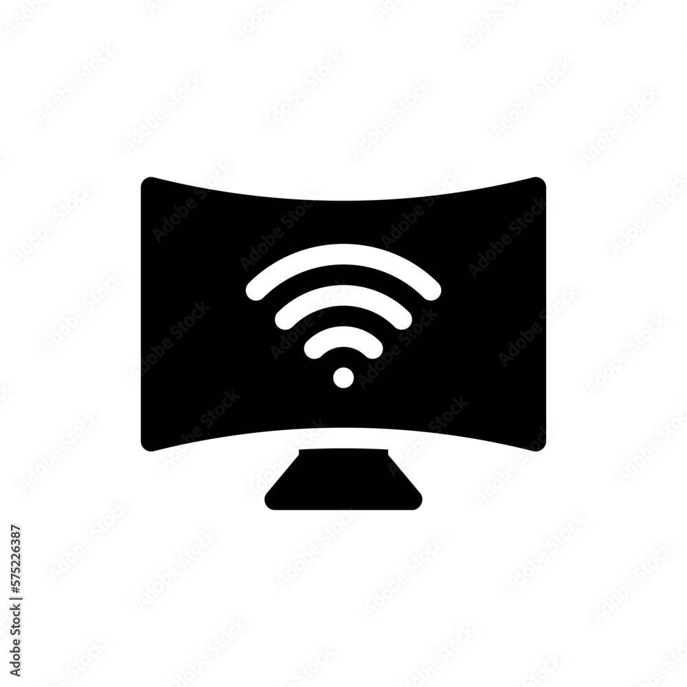 smart tv glyph icon