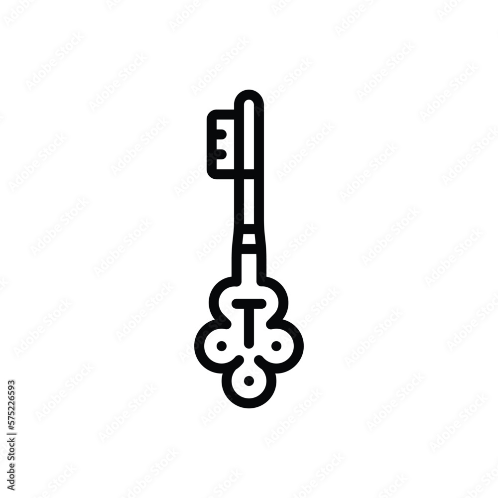 Black line icon for key Black line icon for key