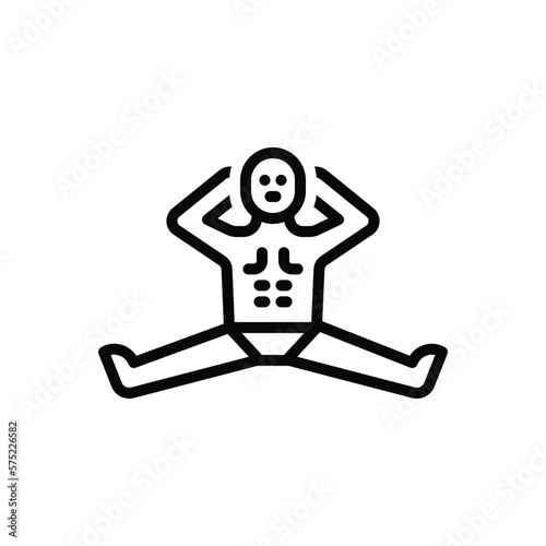 Black line icon for fitness