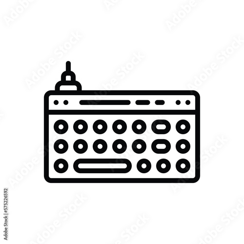 Black line icon for keyboards