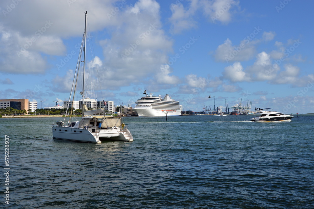 Port in Dowtown Miami, Florida