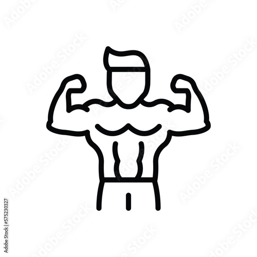 Black line icon for body