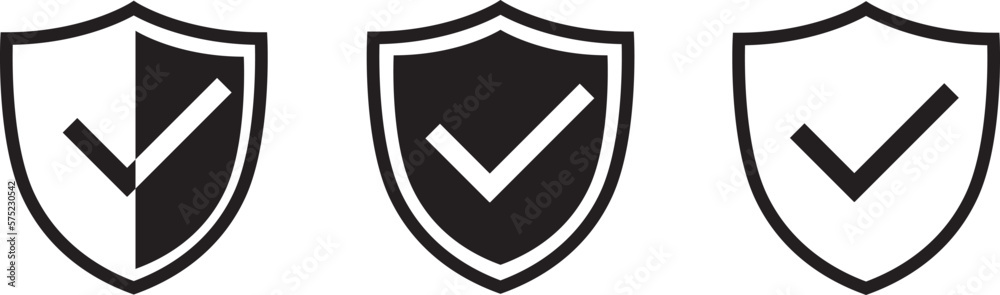 Shield check mark icon vector illustration Shield check mark icon vector illustration